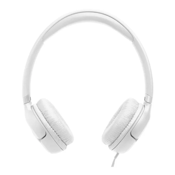 Auriculares JBL Tune 530 blancos con cable y diadema acolchada, vista frontal