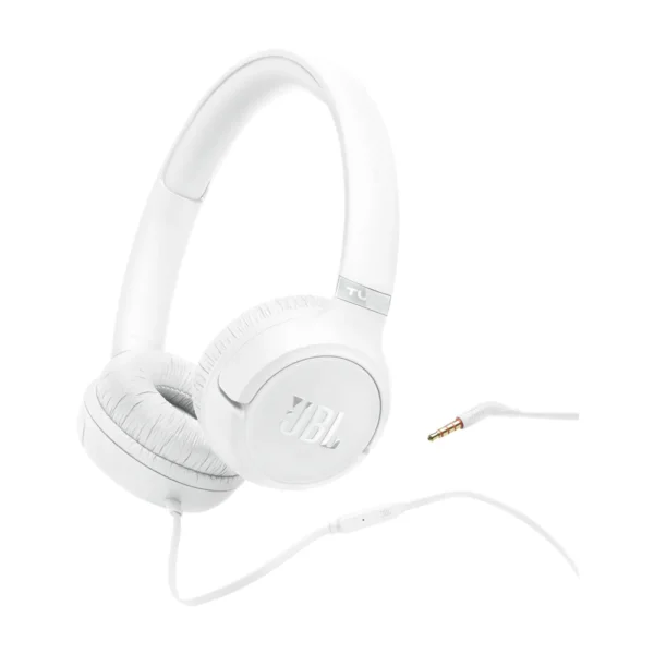 Auriculares JBL Tune 530 blancos con cable y jack 3.5 mm para uso diario