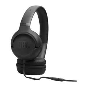Auriculares JBL Tune 530 negros con cable y micrófono, diseño de diadema