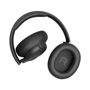 Auriculares JBL Tune 730BT negros en ángulo con almohadilla y marca R