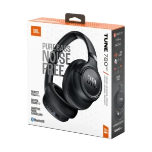 Caja audífonos JBL Tune 780NC negros con ANC y 76 horas de batería