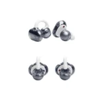 Audifonos JBL Soundgear Clips Open Sound TWS 32 Horas Blancos con ganchos blancos y estuche de carga gris abierto