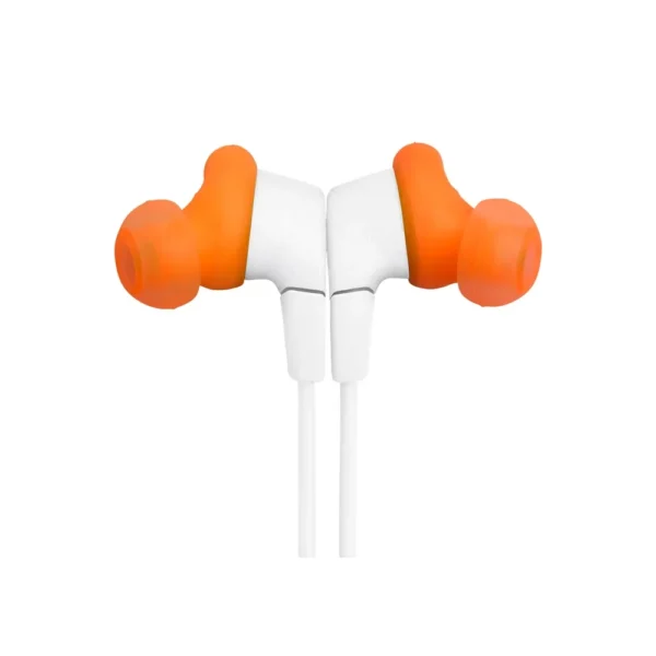 Detalle Audífonos JBL Endurance Run 3 BT Blanco con aletas naranja