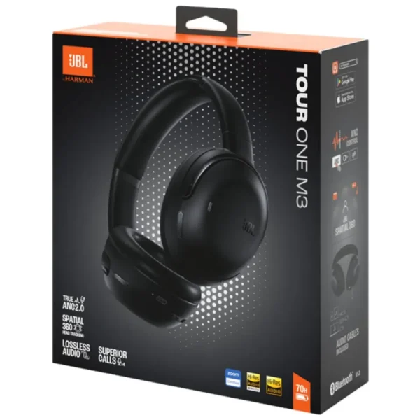 Empaque original de los Audifonos JBL Tour One M3 TWS Negro con cancelación de ruido True ANC 2.0 y audio espacial