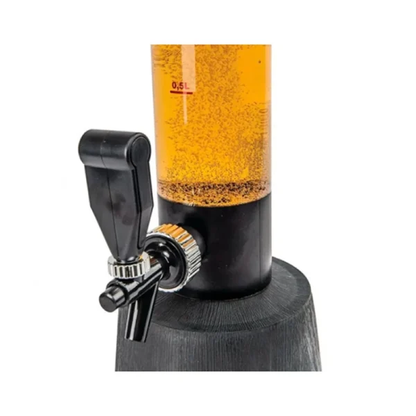 Jirafa Cervecera 3.5 Litros 51VPA42 detalle de grifo con líquido ámbar y marca 0,5L