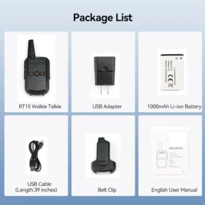 Kit De 2 Radios Intercomunicadores Con Cargador Usb Gris Rad-020gr compacto y ultraligero en uso exterior