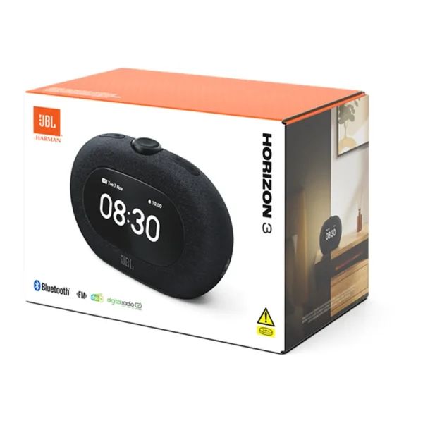 Empaque Reloj Despertador JBL Horizon 3 negro con Bluetooth, FM y radio digital