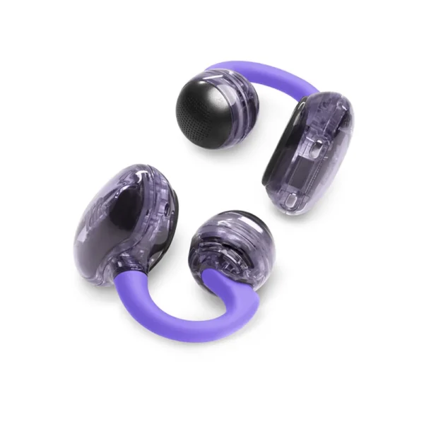 Audífonos JBL Soundgear Clips Open Sound TWS morados vista de producto