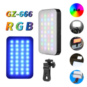 Luz LED RGB Recargable para Celular – Streaming Videollamadas Selfies GZ-666RGB - Imagen 1
