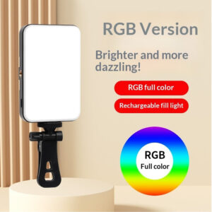 Luz LED RGB Recargable para Celular – Streaming Videollamadas Selfies GZ-666RGB - Imagen 2